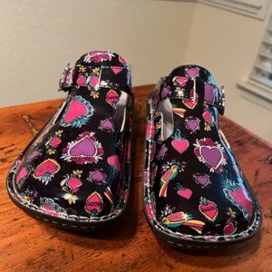 Alegria Classic Clogs - Colorful Hearts and Super Cute Buckle